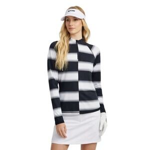 G/FORE Offset Gradient Stripe Tech 1/4 Zip Performance Golf Top Size XL